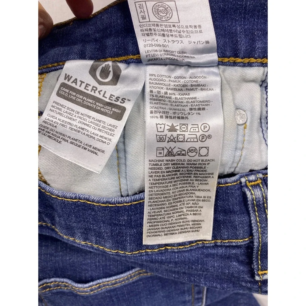Levi's 531 Athletic Slim Jeans Mens W32 L32 Blue Cotton Stretch Casual Denim